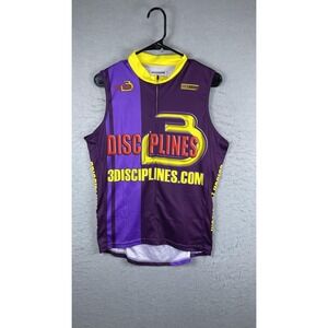 Sochacki Designs 3 Disciplines Jersey Mens Medium Sleeveless Zip Triathlon